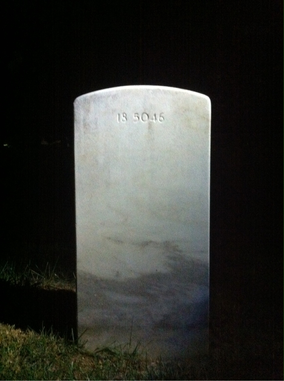 Back of headstone — Jack Cunningham