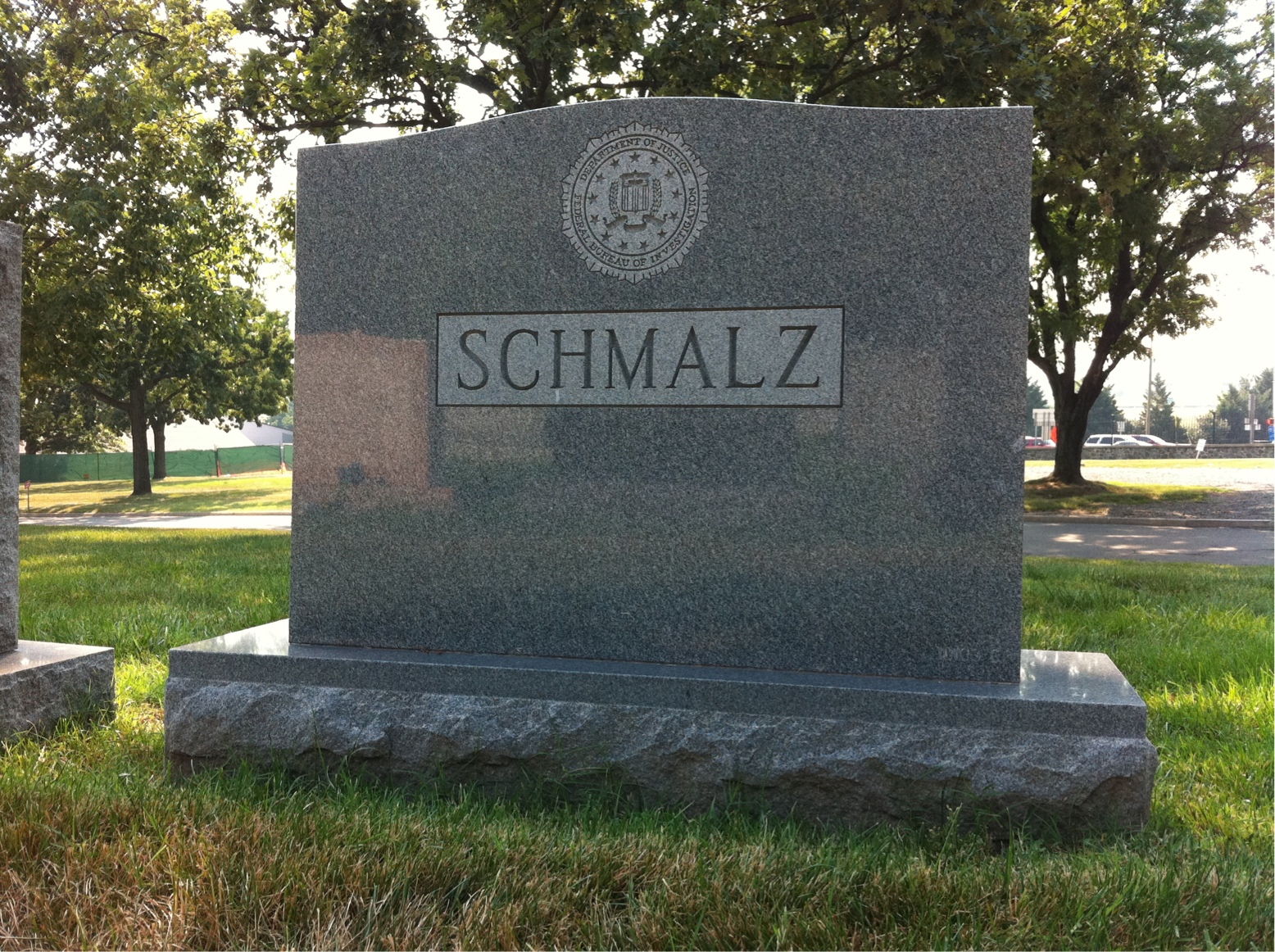 Back of headstone — Sylvan Schmalz