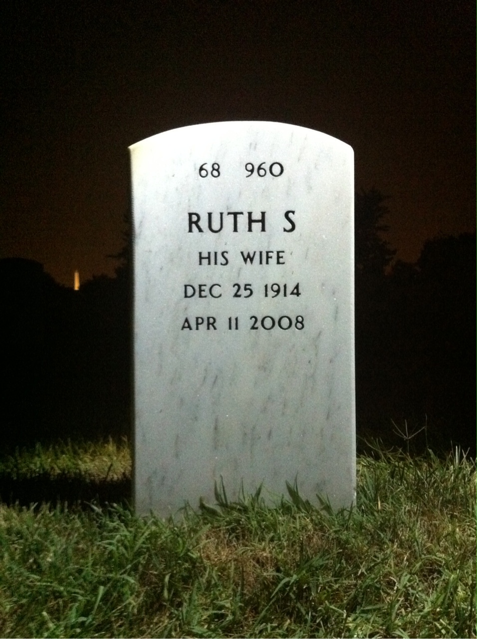 Back of headstone — Davis Cone