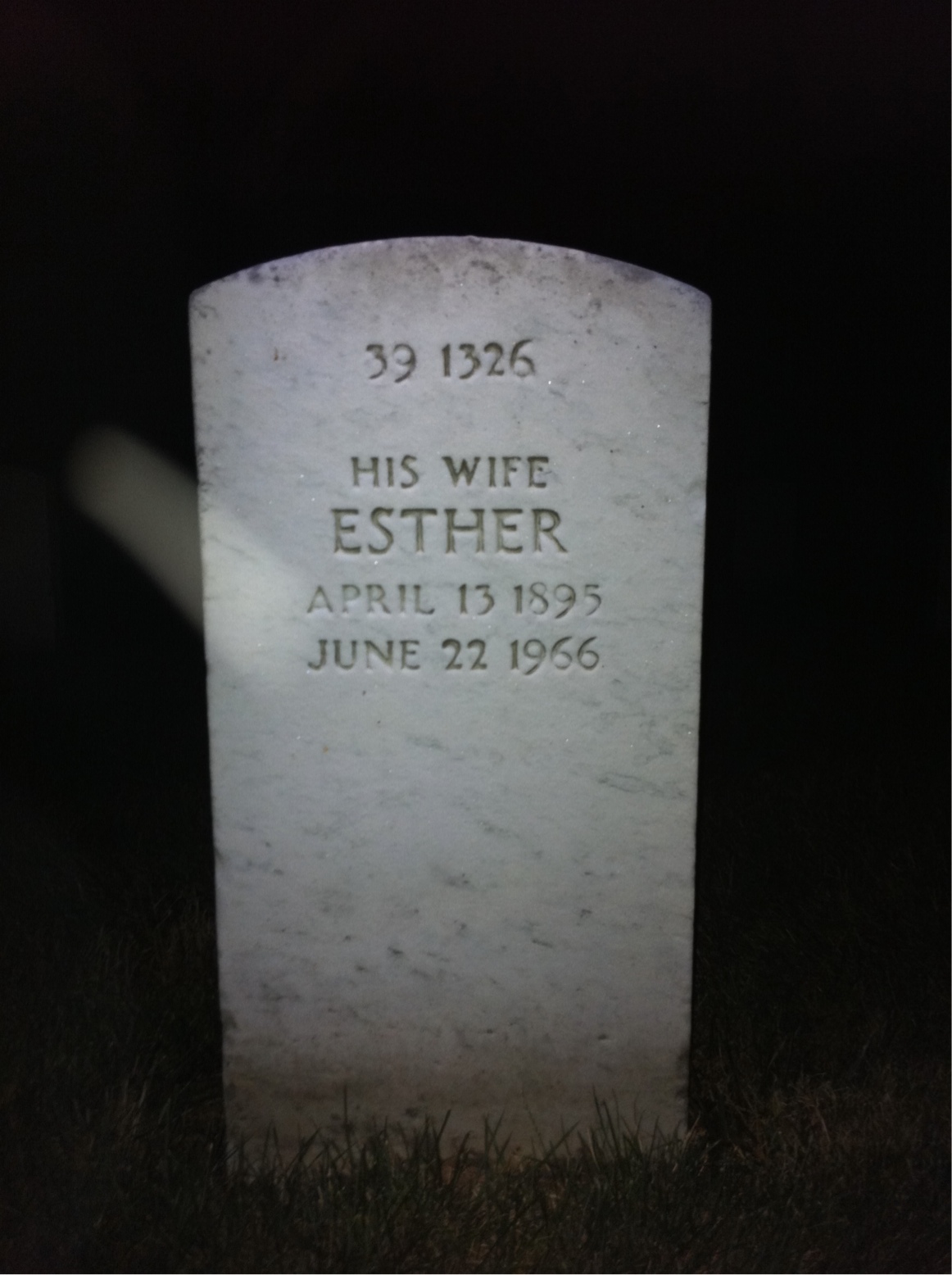 Back of headstone — William Johnson
