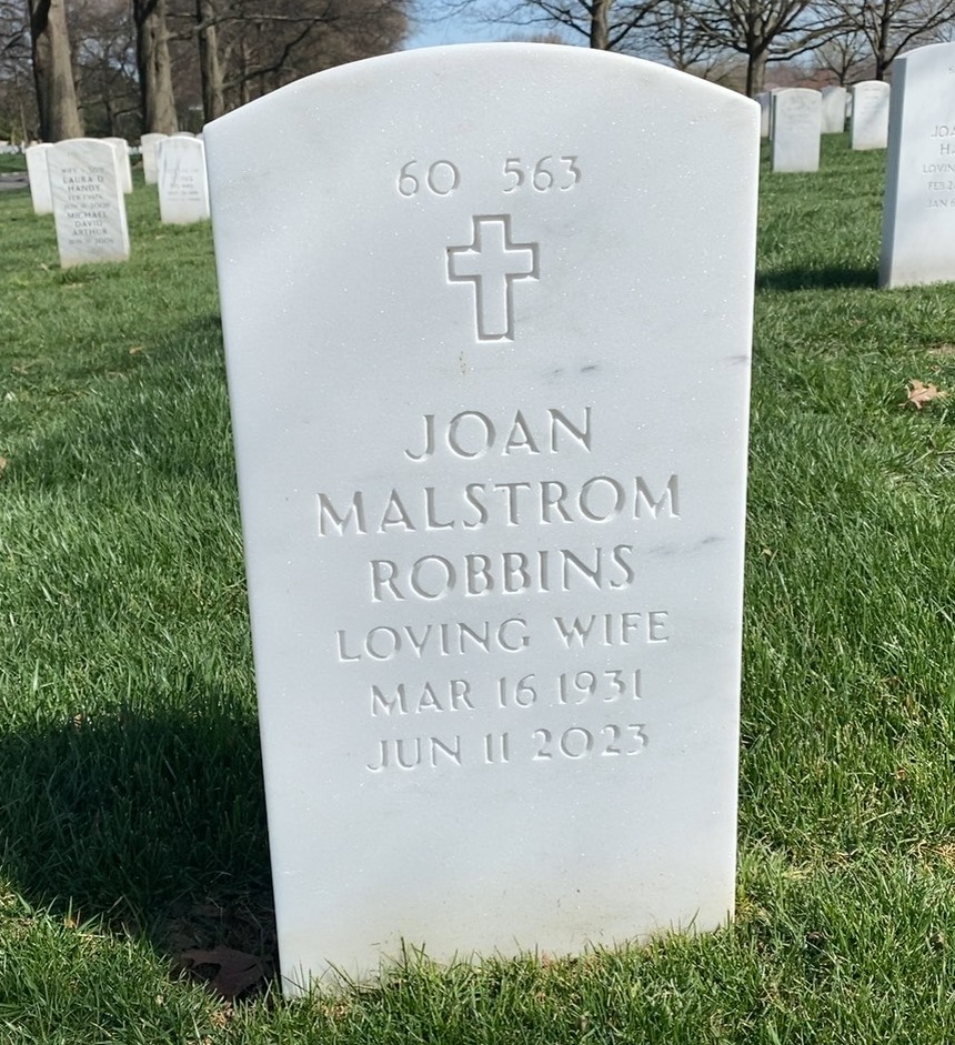 Back of headstone — Edward Robbins