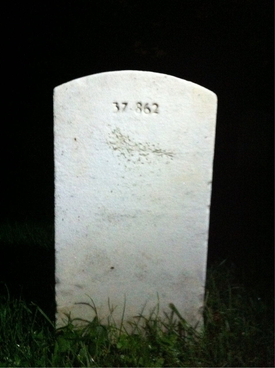 Back of headstone — William Bentley