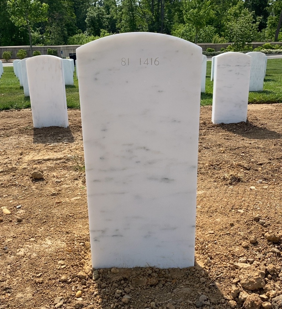 Back of headstone — Robert M Eidsvoog