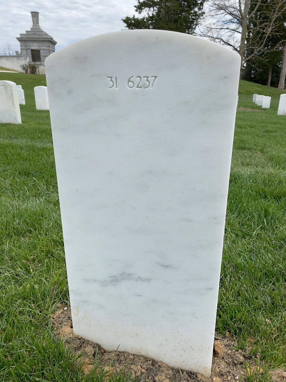 Back of headstone — Thomas Andrew Weaver