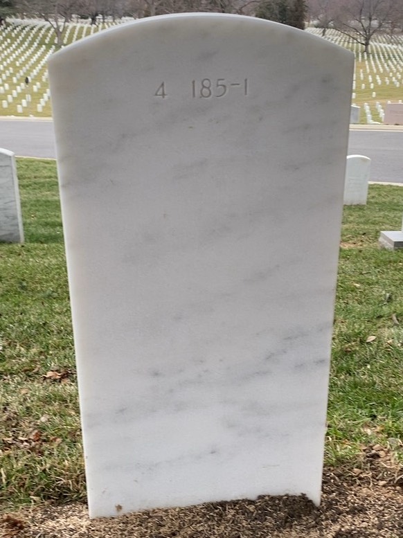 Back of headstone — Mars Adkins