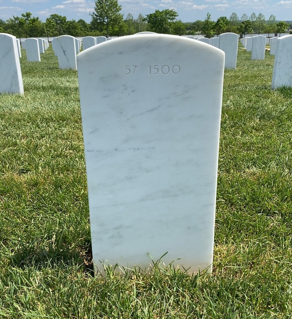 Back of headstone — John Edward Oliver