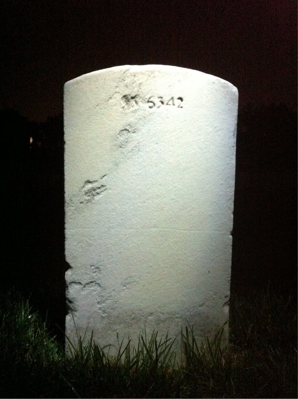 Back of headstone — Perry Martin