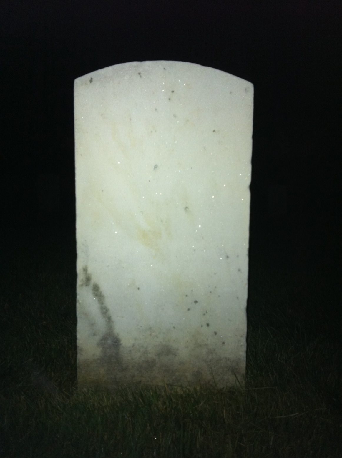 Back of headstone — Jerome Anderson