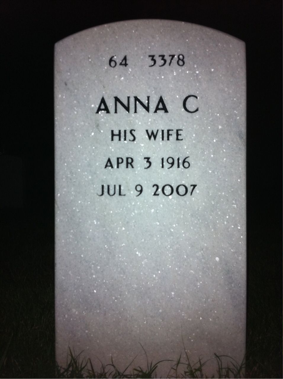 Back of headstone — Paul Miller