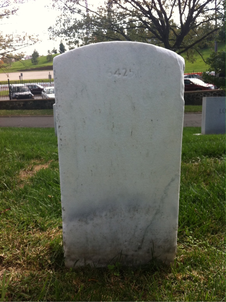Back of headstone — Michael Alkire