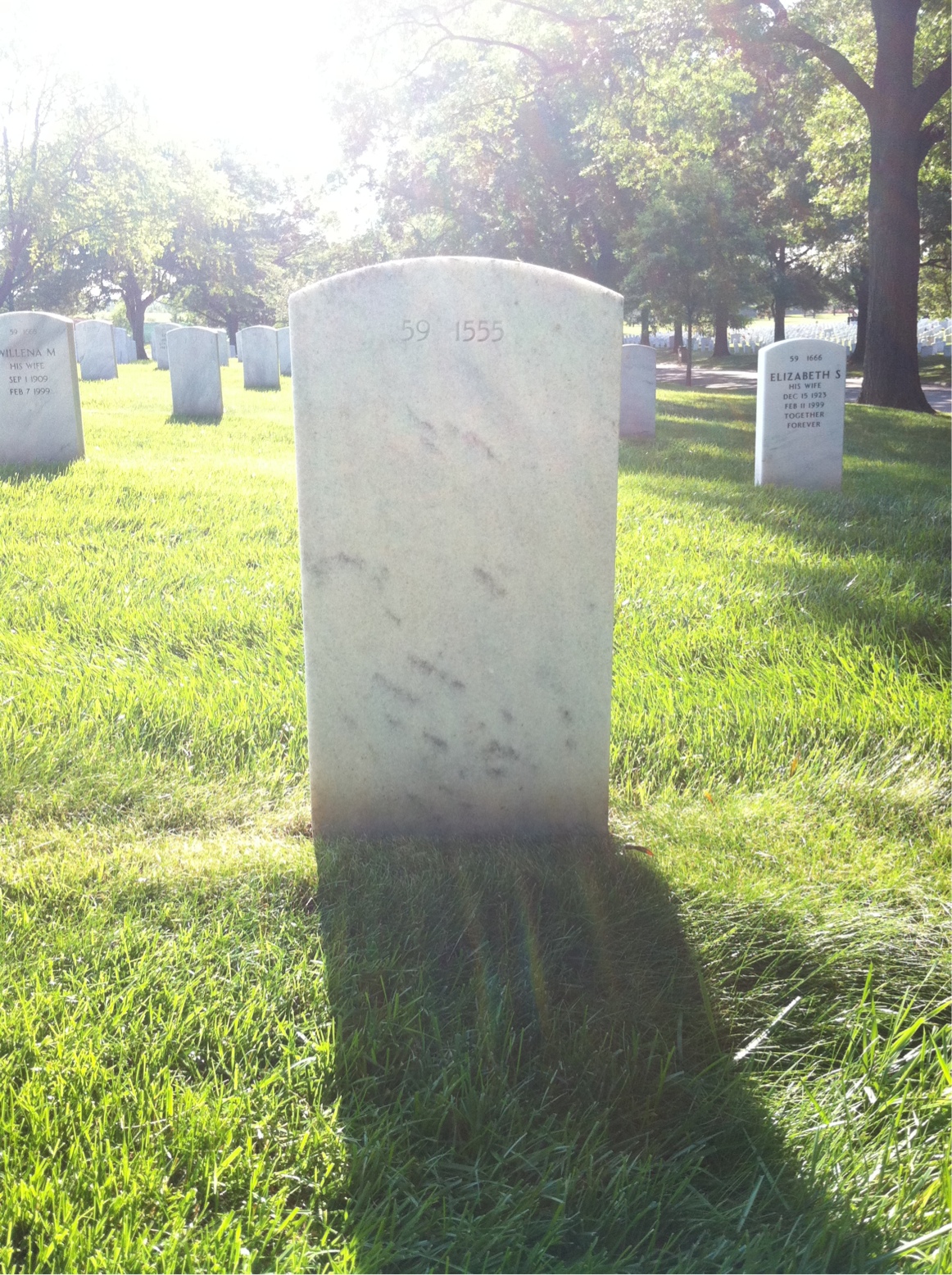 Back of headstone — Anthony Charles Rizzo