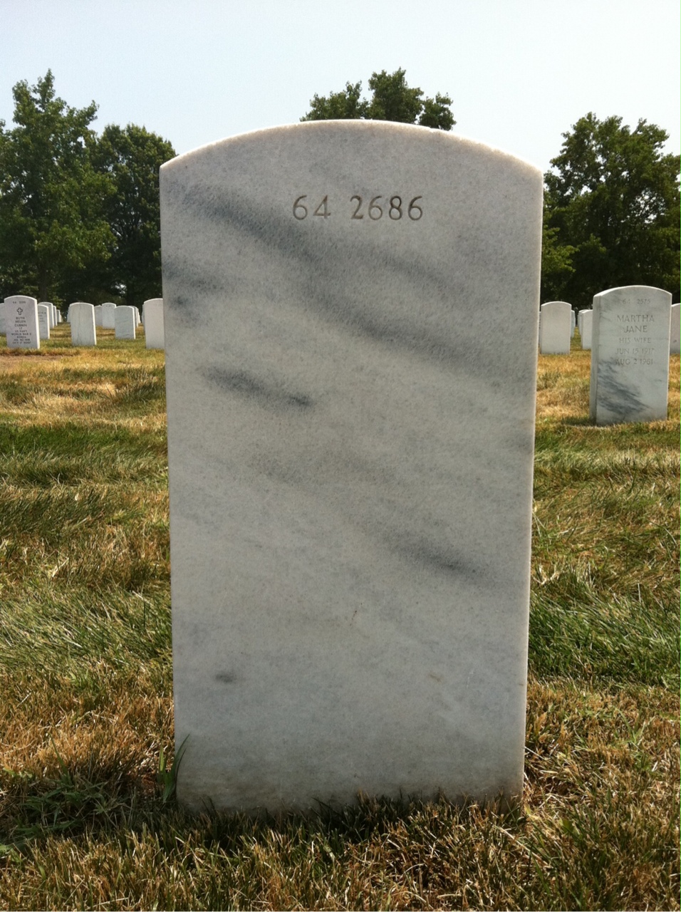 Back of headstone — Willie B Jackson