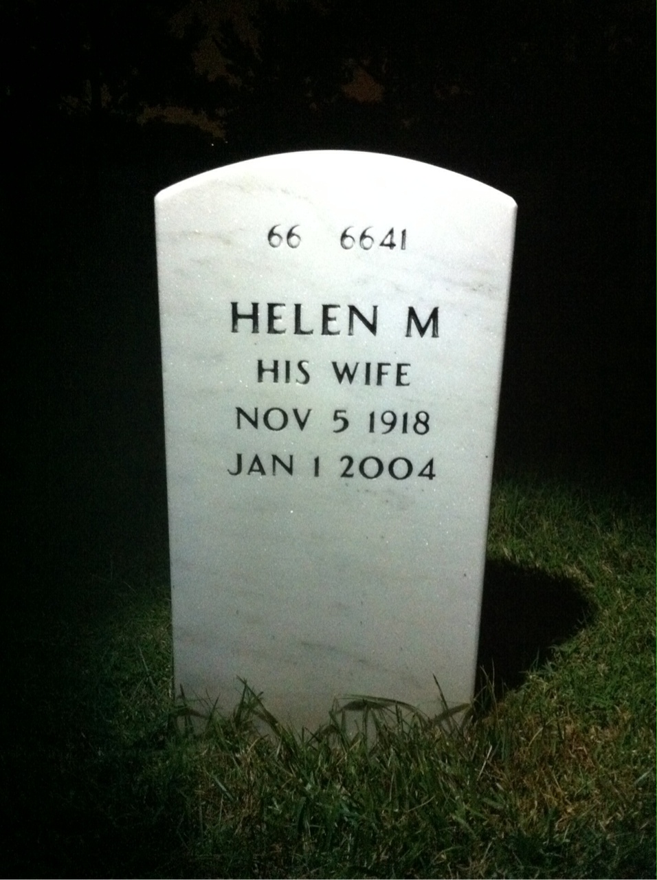 Back of headstone — Leo Drumm