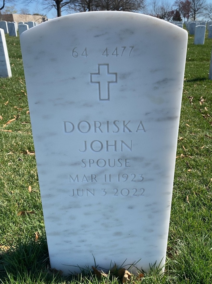Back of headstone — Vernon Potter
