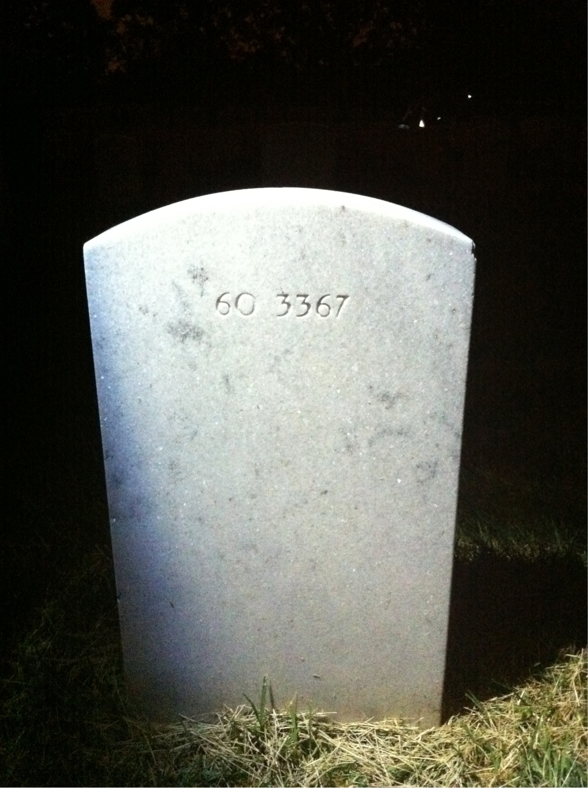 Back of headstone — Paul Bane