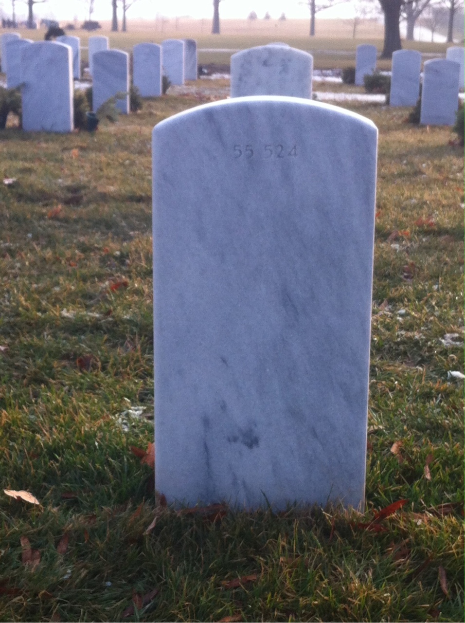 Back of headstone — William Stanley Rinehart