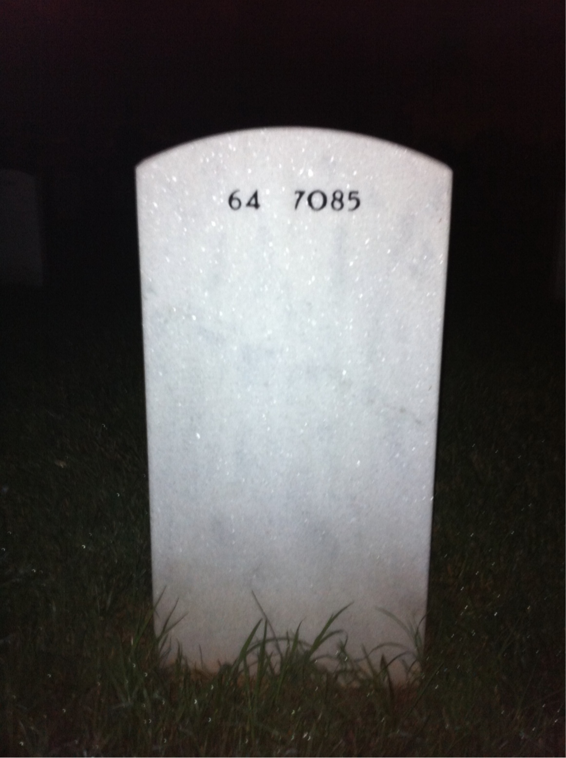 Back of headstone — Norbert Kries