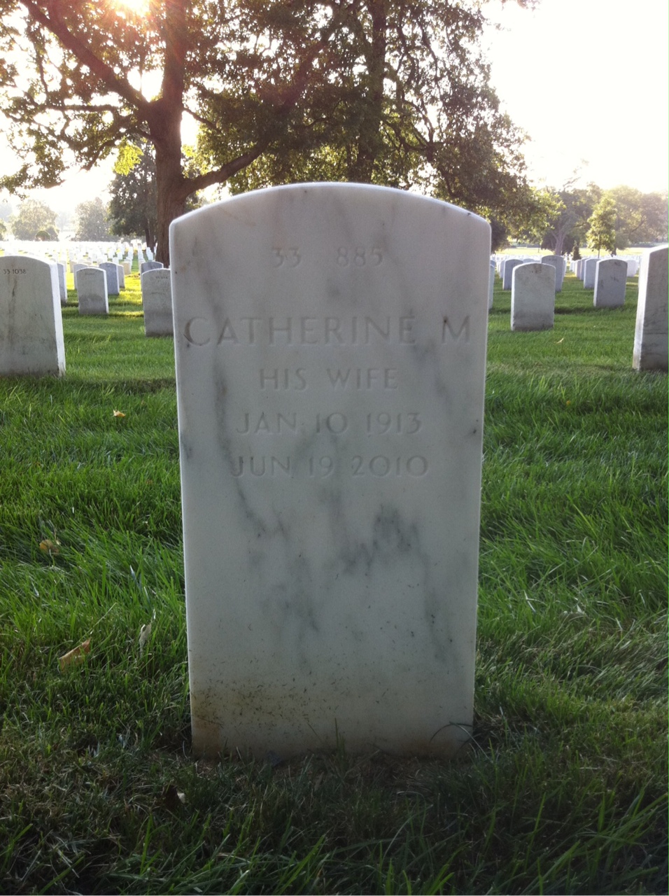 Back of headstone — Francis Corgan