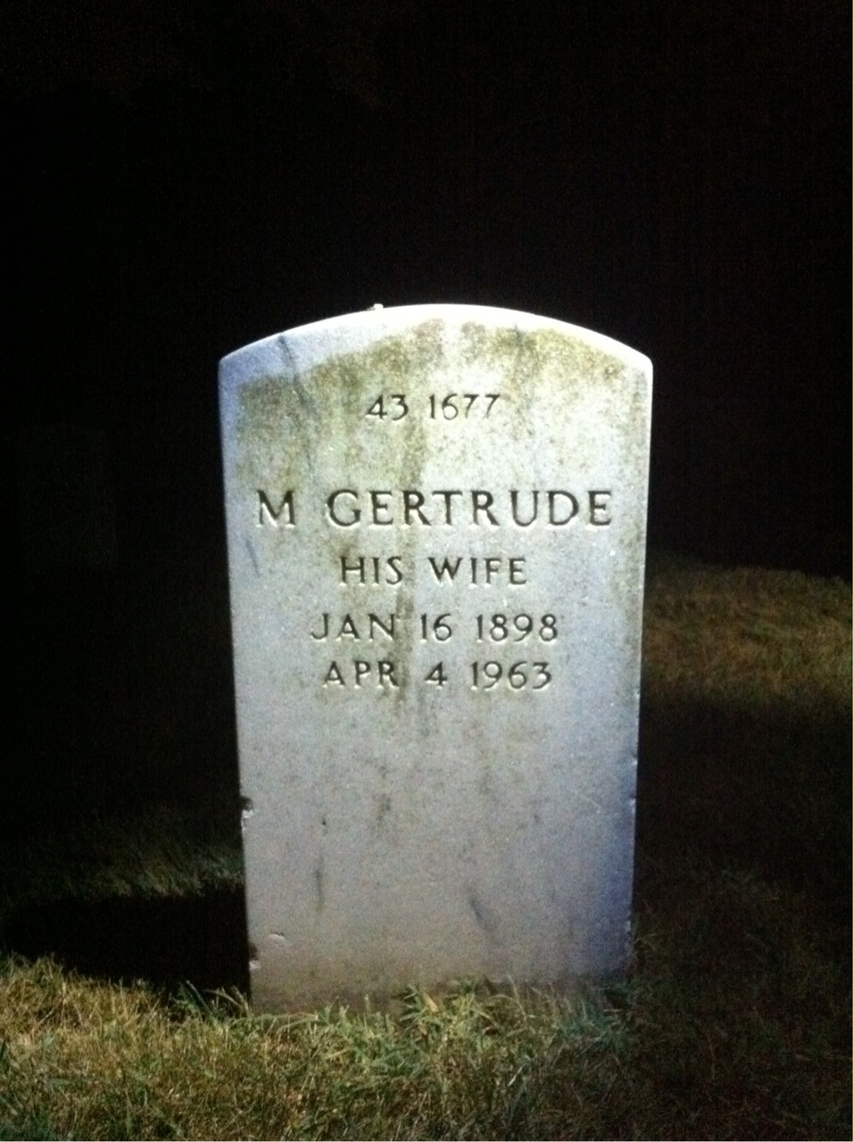 Back of headstone — Charles Appleton