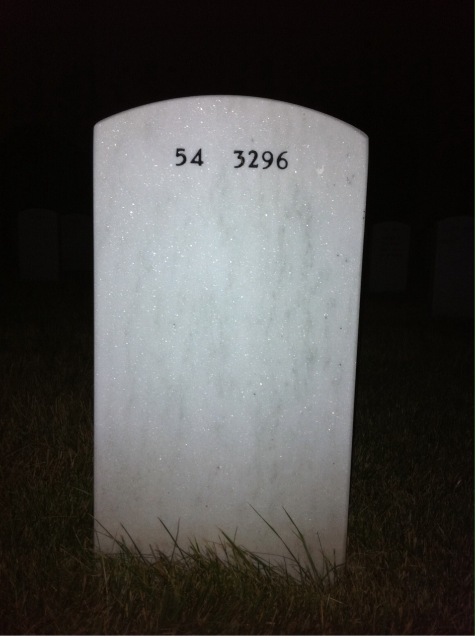 Back of headstone — Richard White