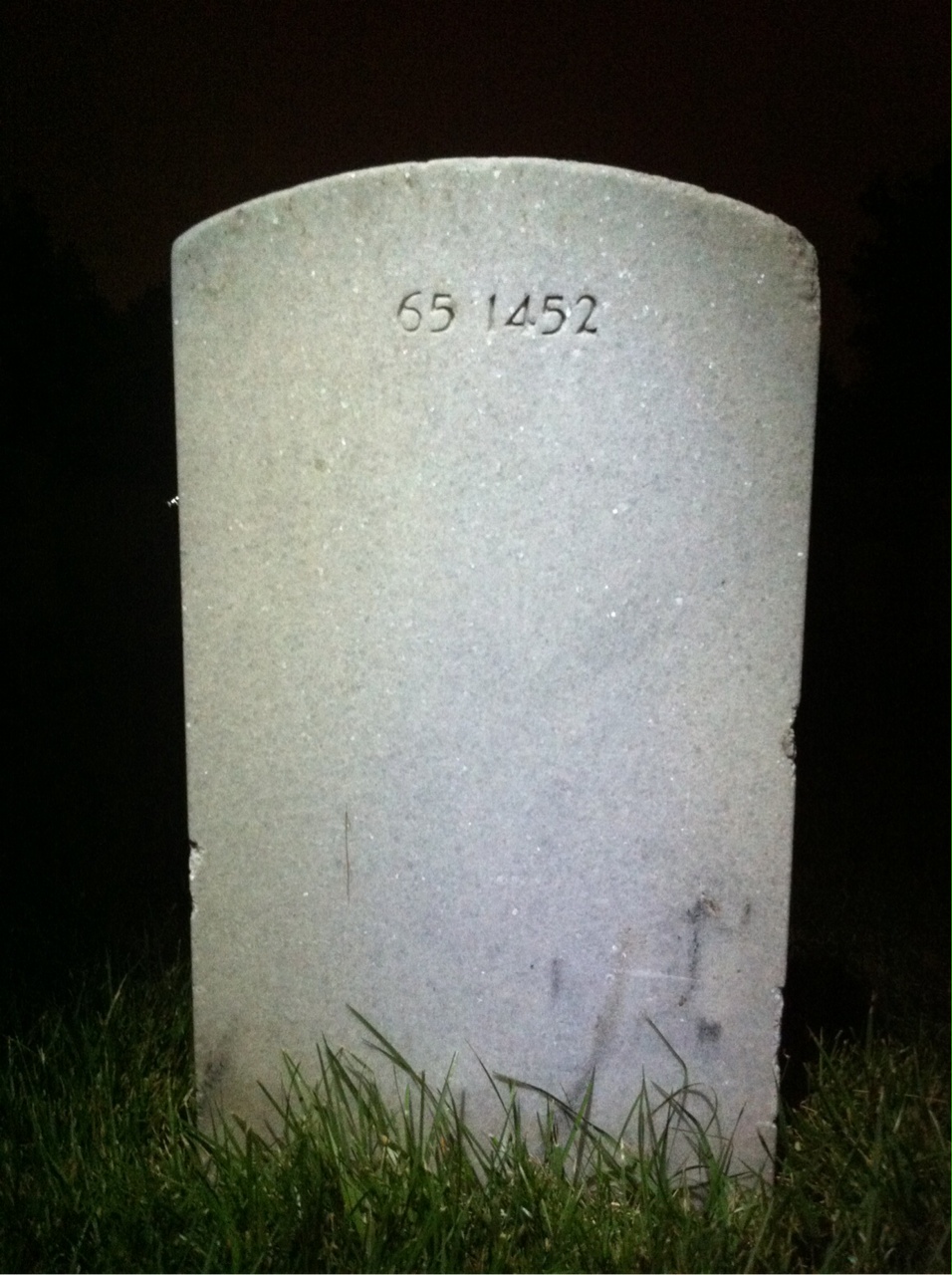 Back of headstone — Warren C Shaw