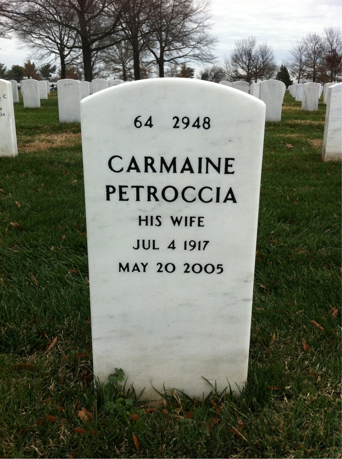 Back of headstone — Anelo Ciprano