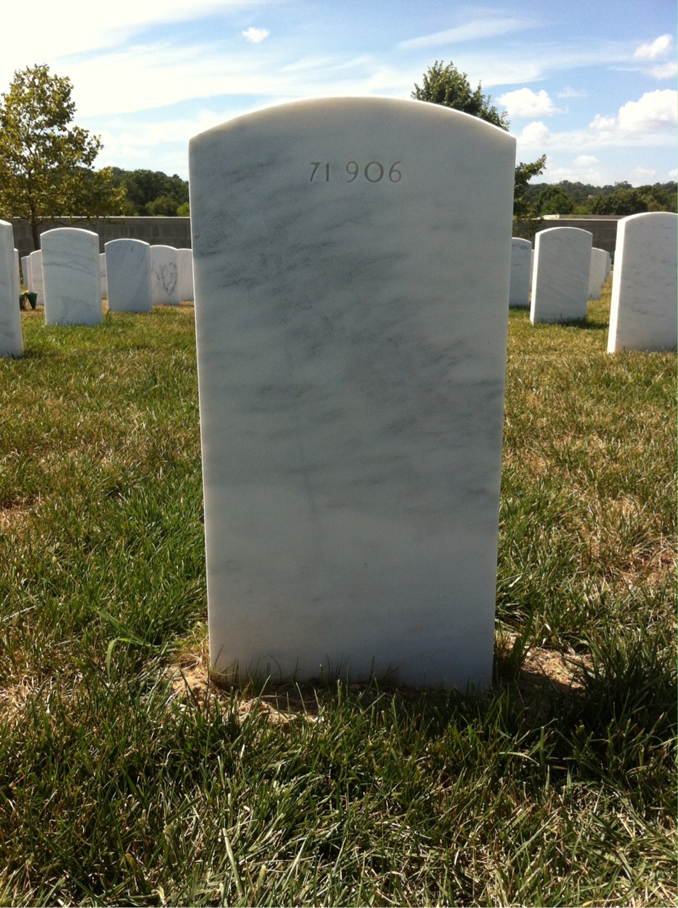 Back of headstone — William Leo Ross