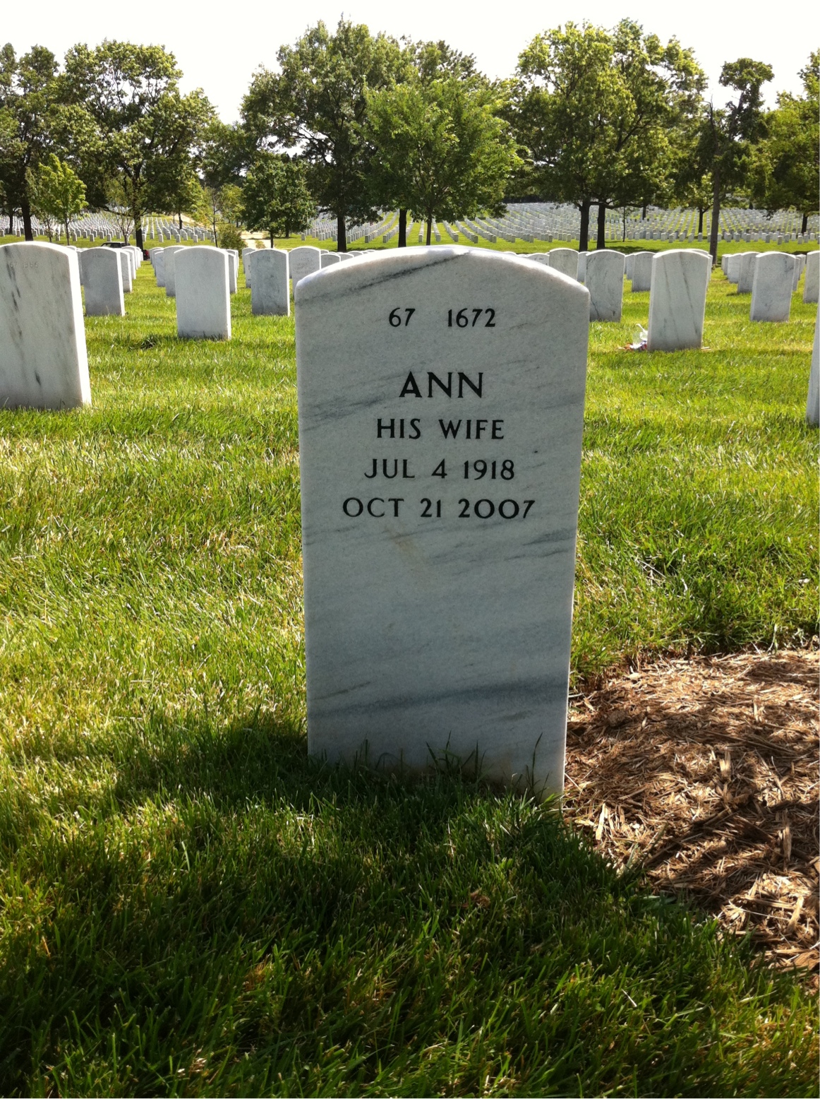 Back of headstone — Franklin Forsberg