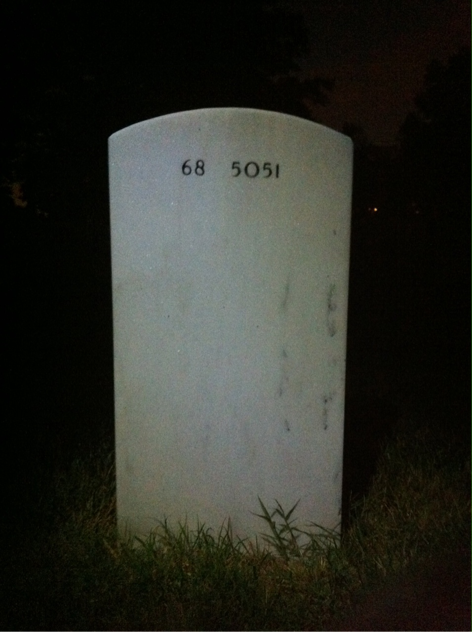 Back of headstone — Van Midgette