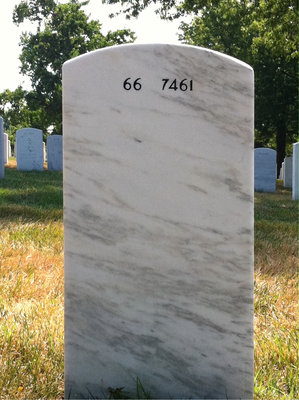 Back of headstone — Curtis Mckinney