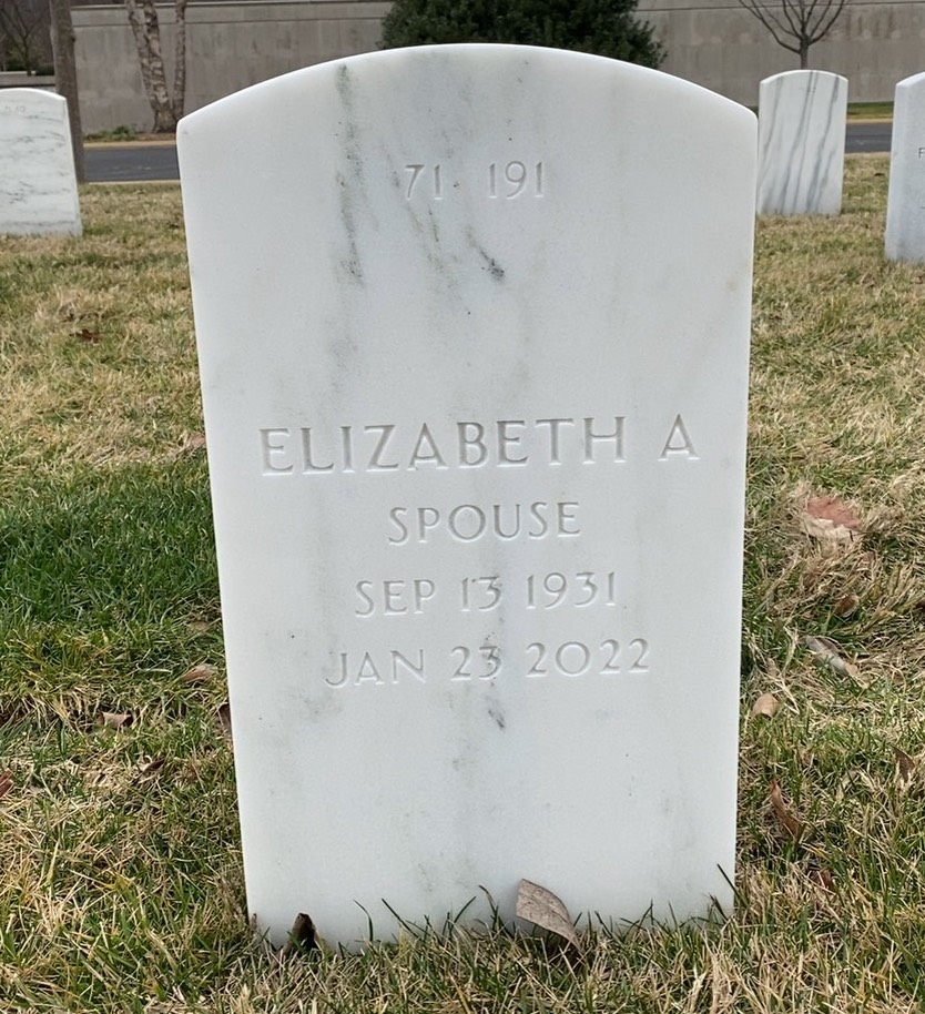 Back of headstone — Daniel Ball
