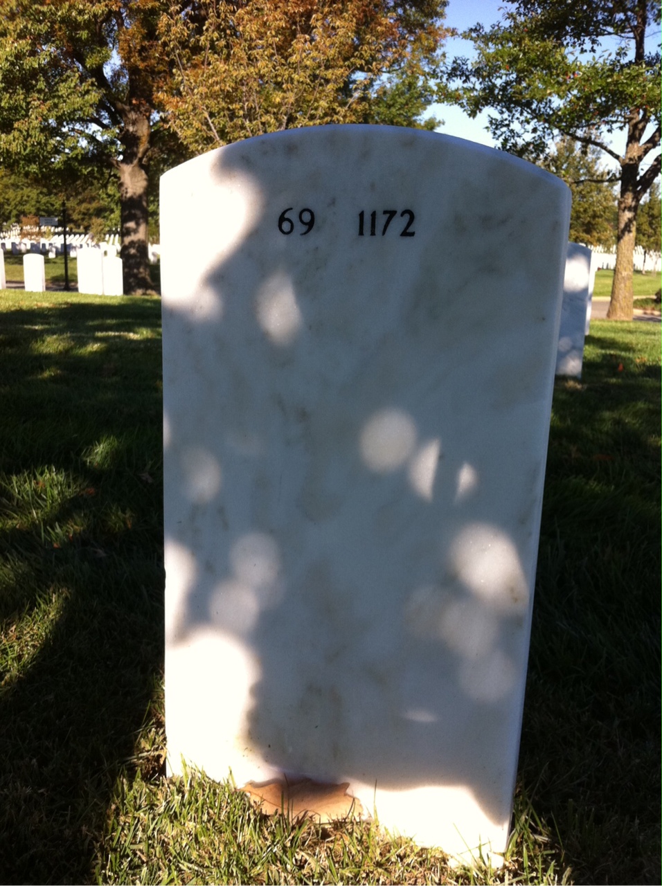 Back of headstone — Waverly Woodson