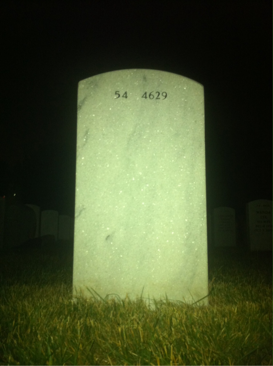 Back of headstone — Ronald Barfield