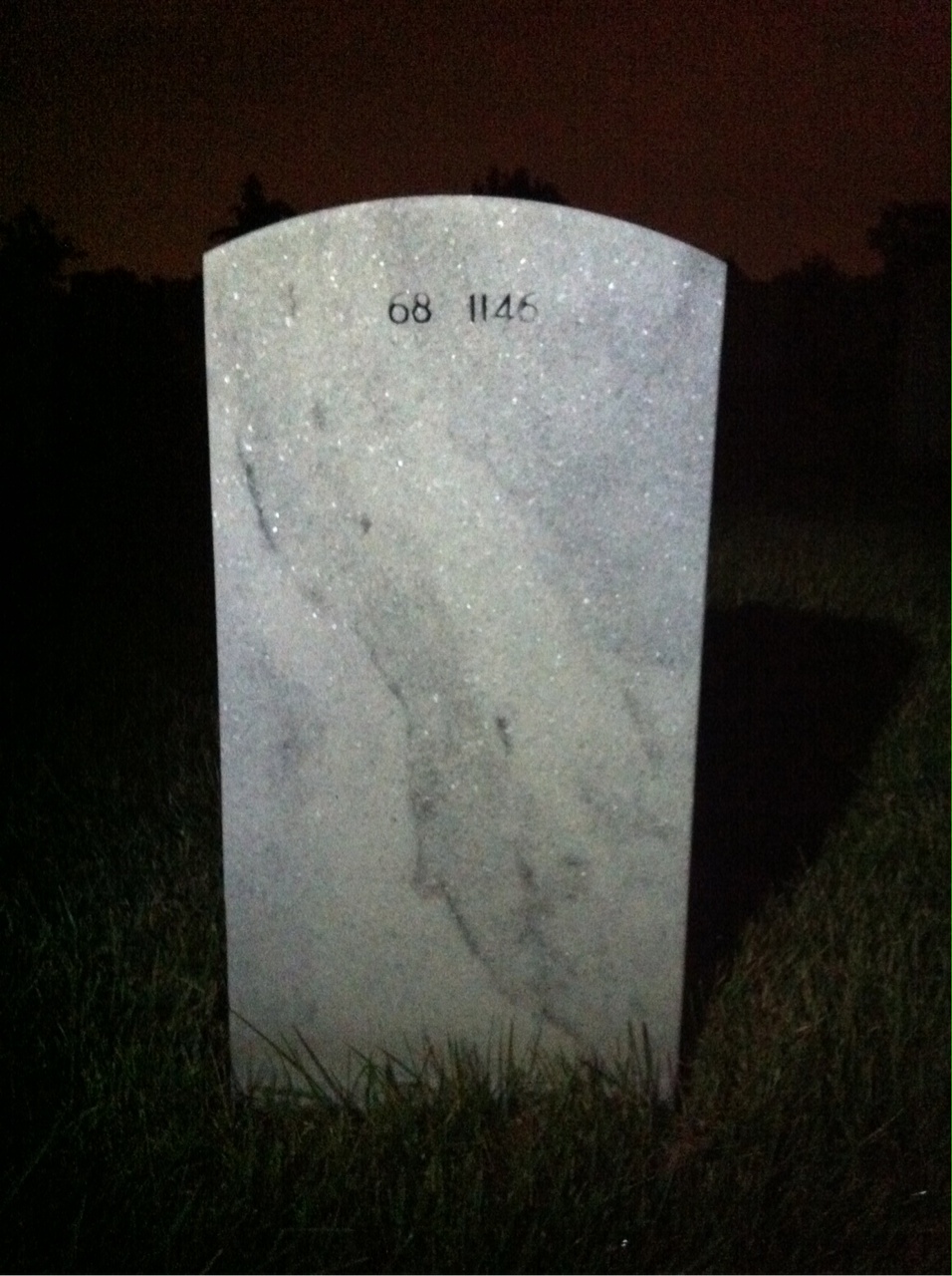 Back of headstone — Hubert Elmo Lipham