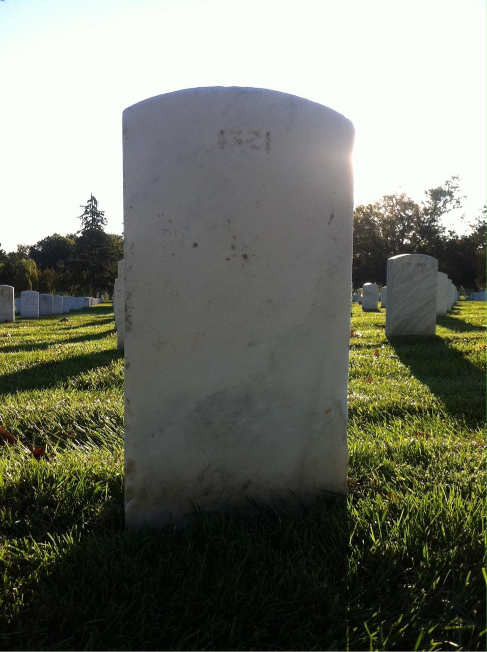 Back of headstone — Ernest Anderson
