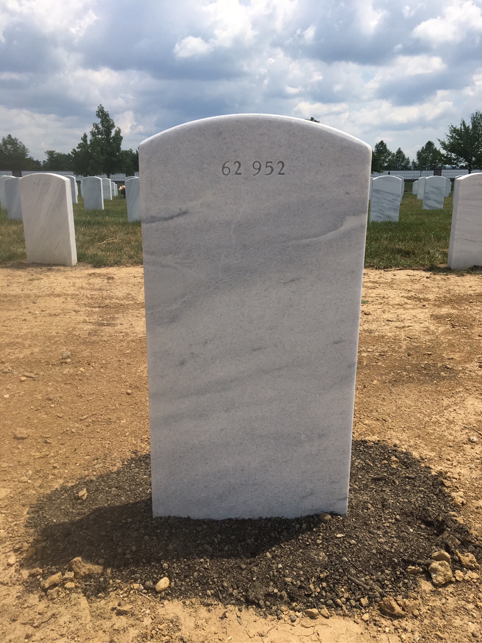 Back of headstone — Andrew Brown