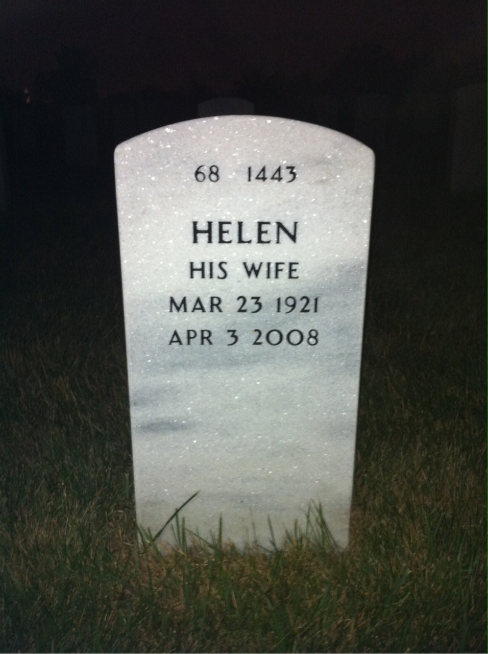 Back of headstone — John Clark