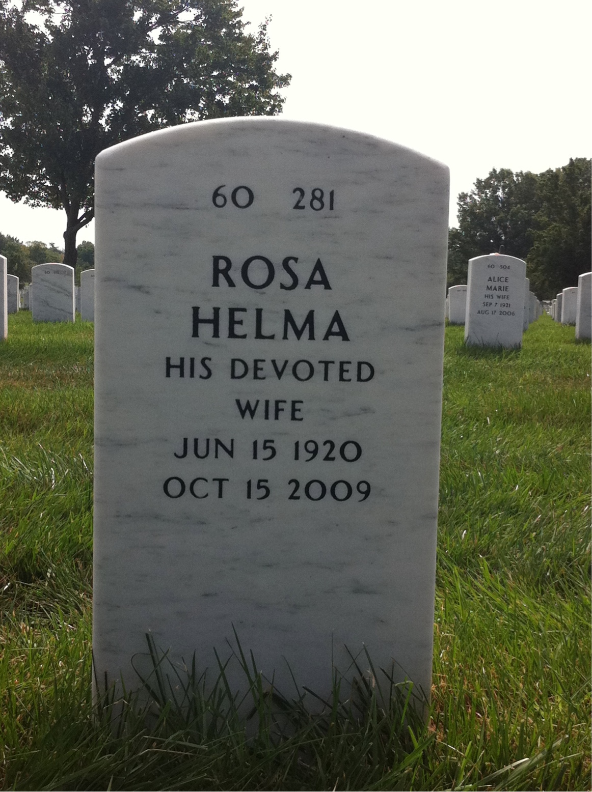Back of headstone — William Pearce