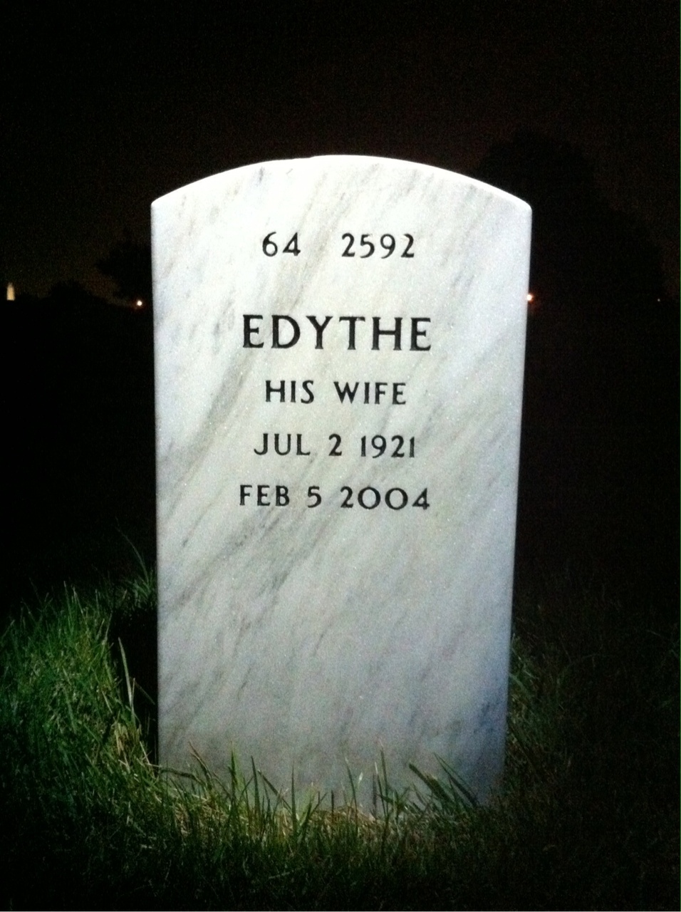 Back of headstone — Louis Shuford