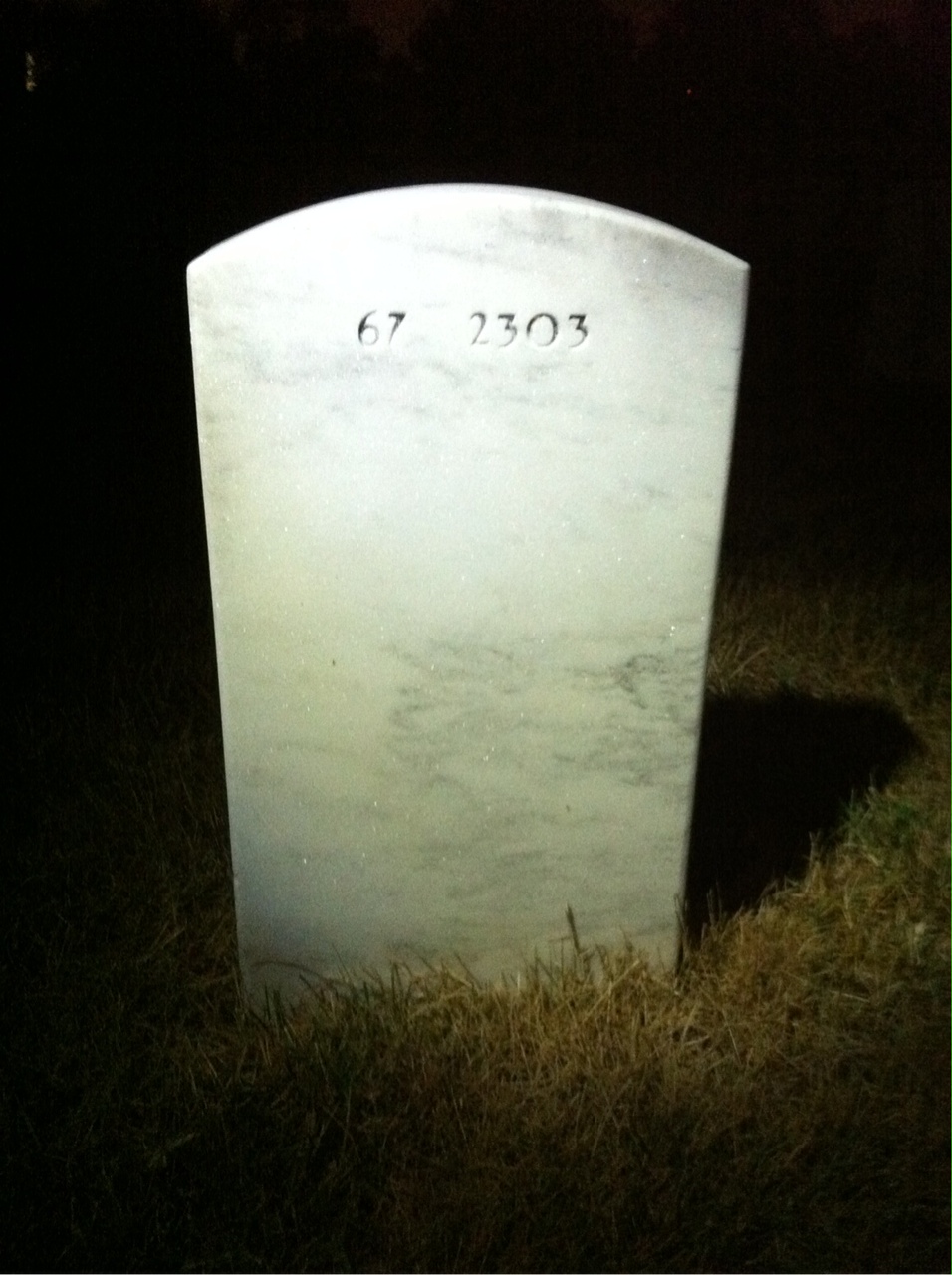 Back of headstone — Charles Emrick