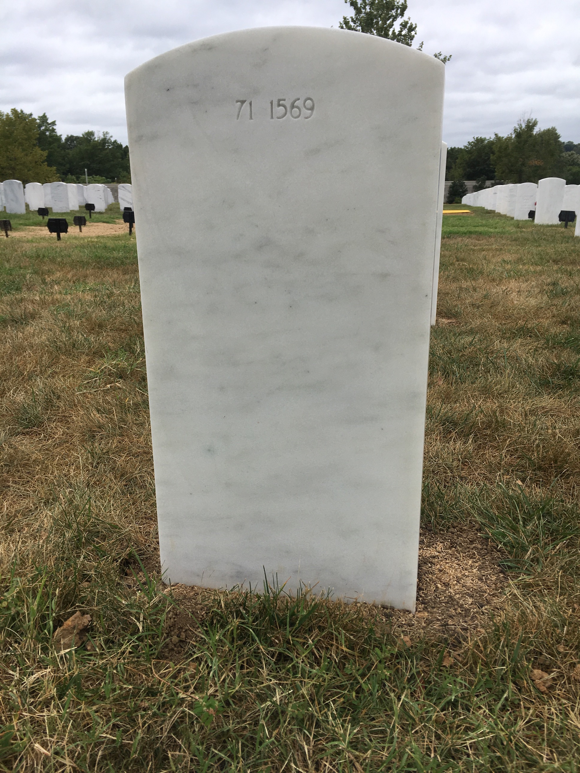 Back of headstone — Thomas Estel Petty