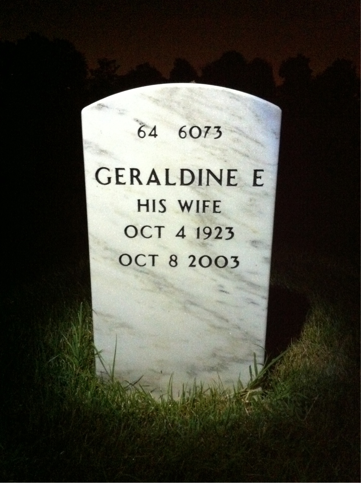 Back of headstone — Joseph Mcguire