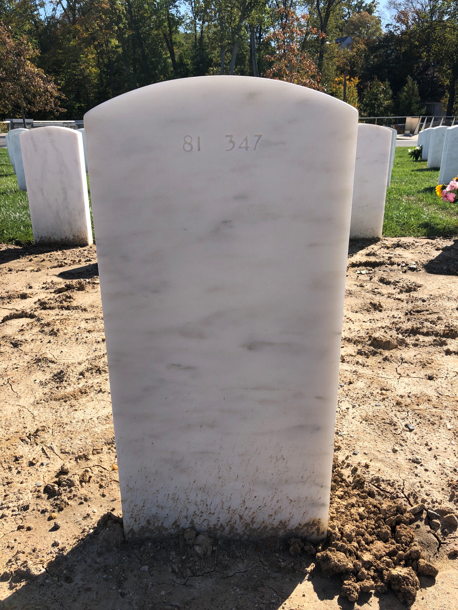 Back of headstone — Paul Kenneth Voss