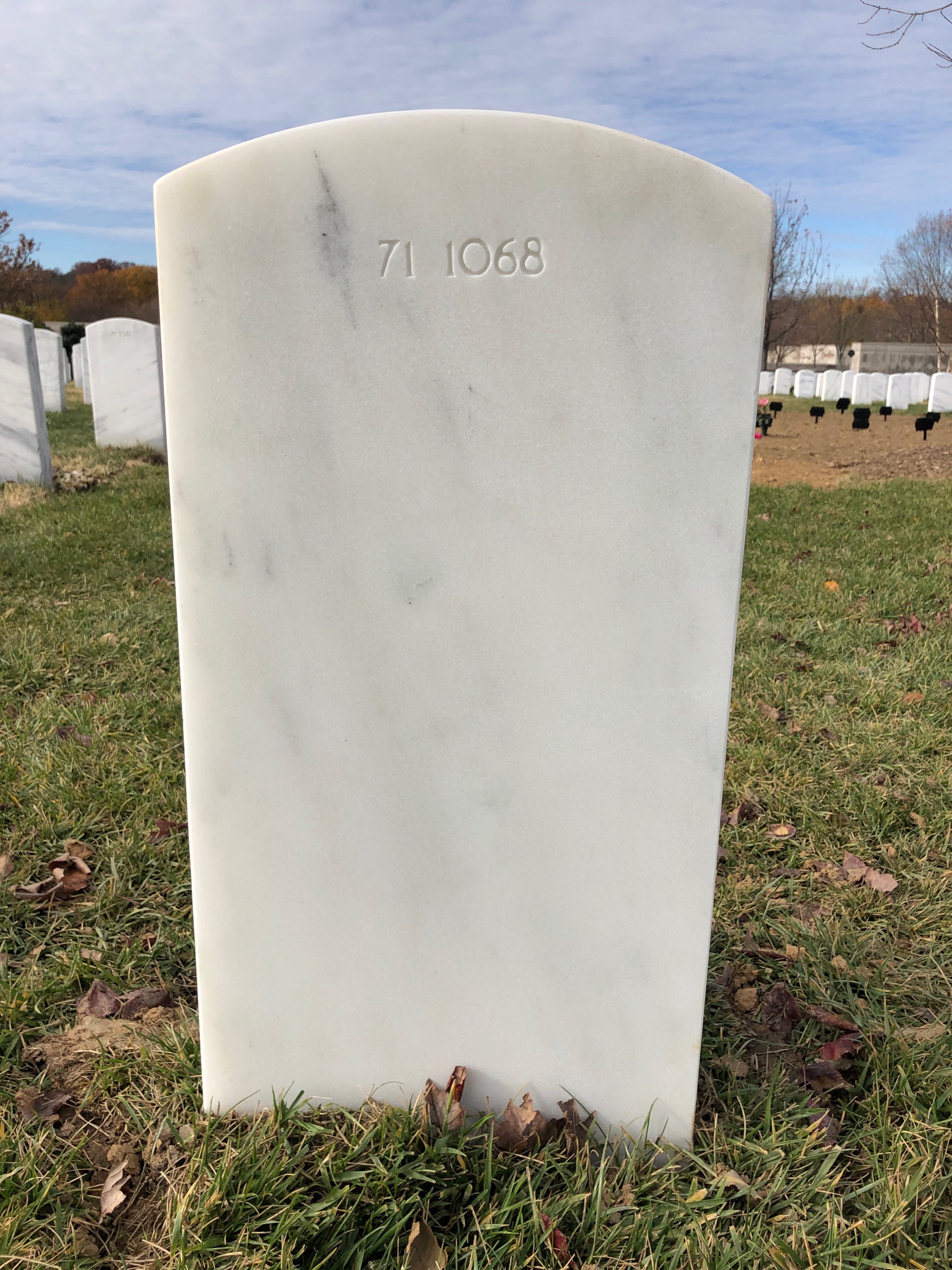 Back of headstone — John David Particelli