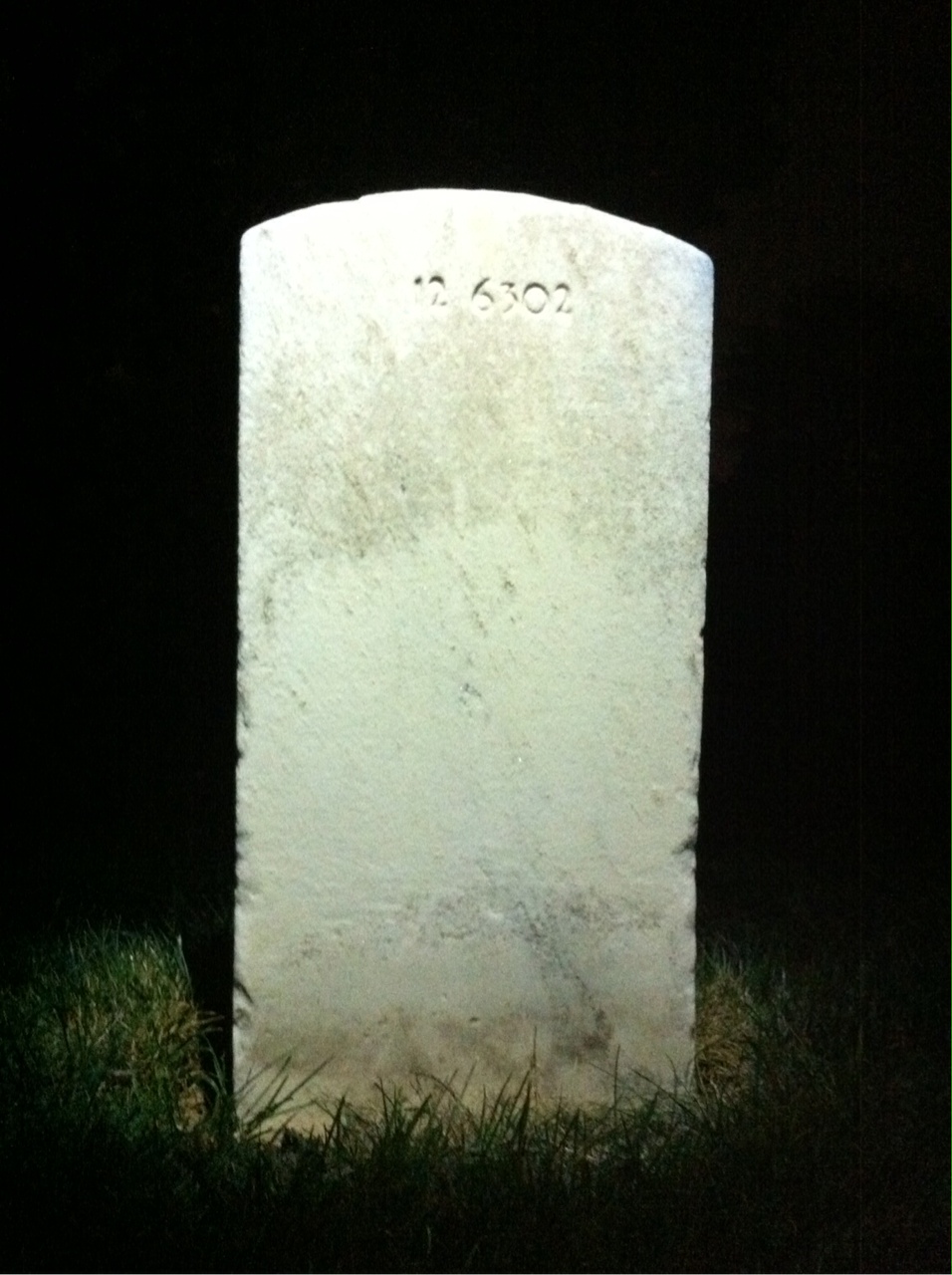 Back of headstone — Paul Mendenhall