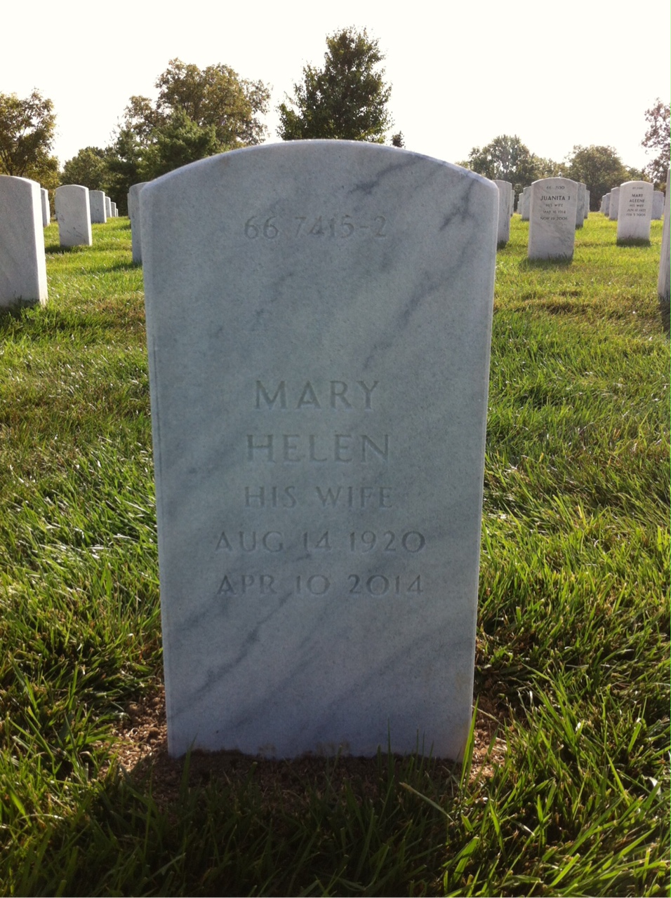 Back of headstone — Franklin Nihart