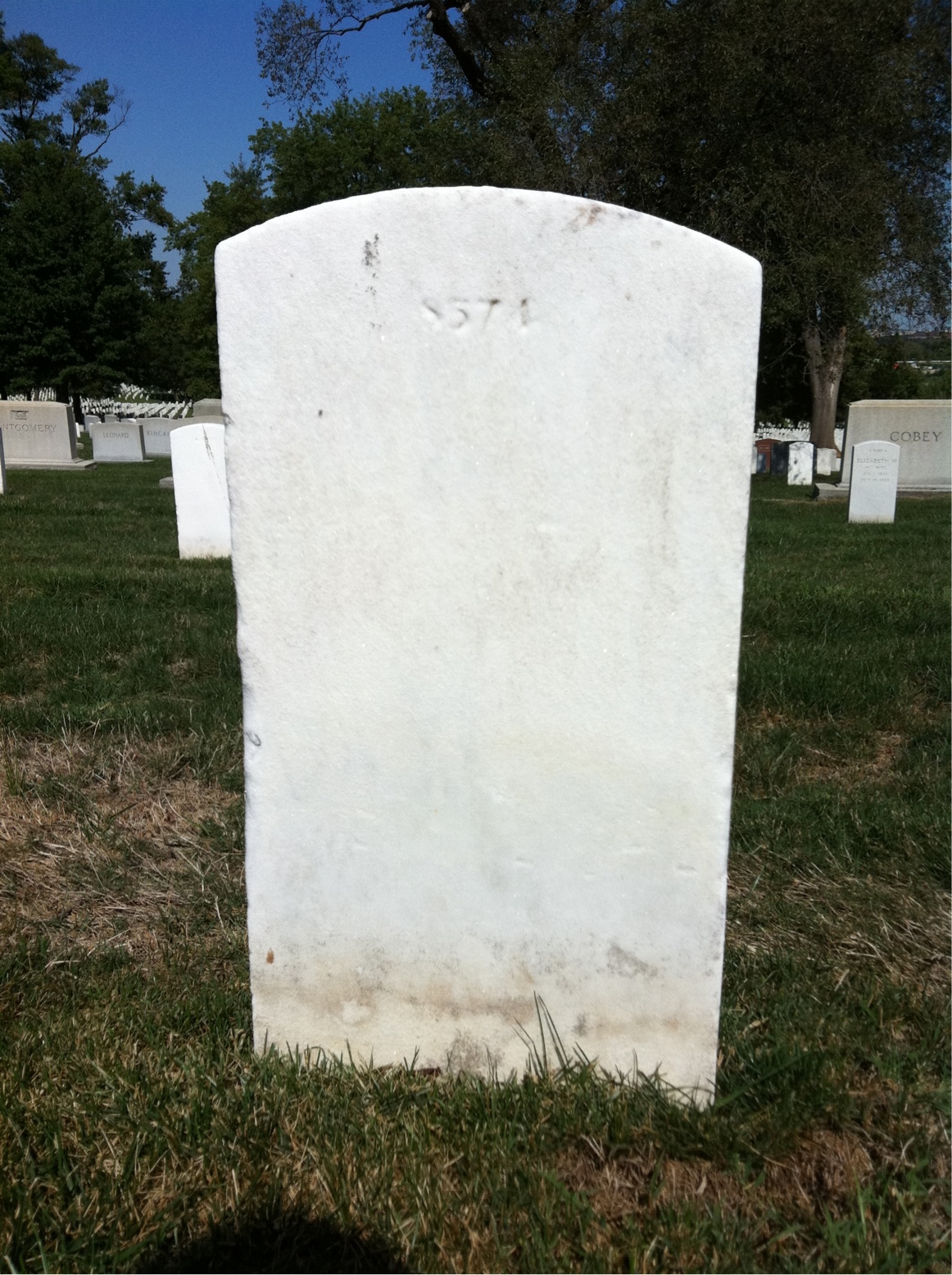 Back of headstone — William Moyer
