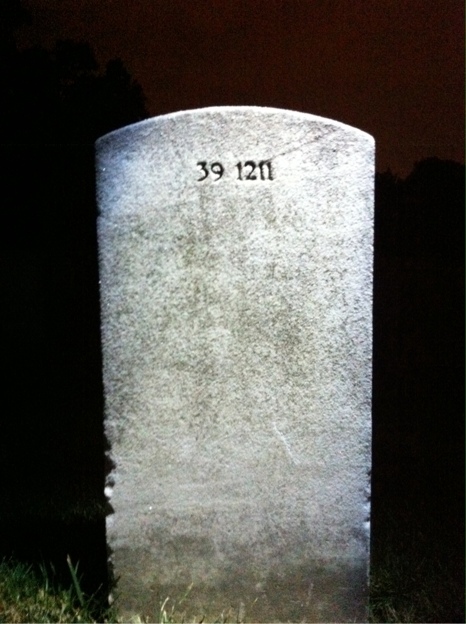 Back of headstone — Thaddeus Mciver