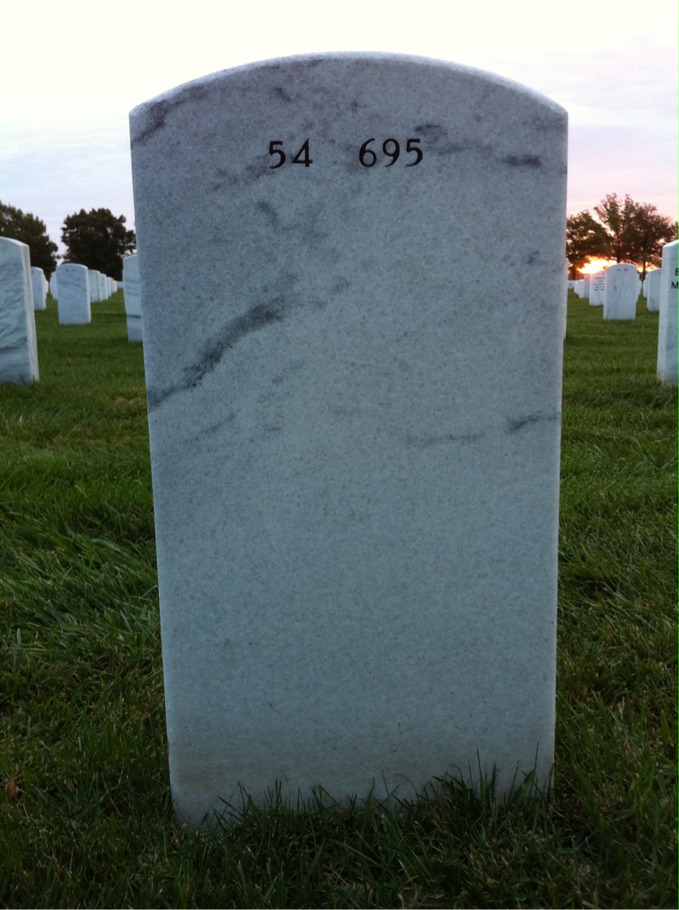 Back of headstone — Marvin Harris