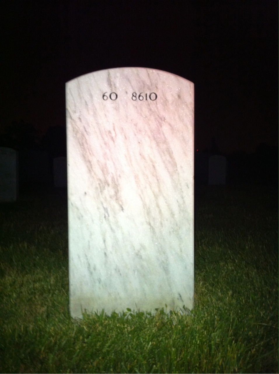 Back of headstone — Michael Peek